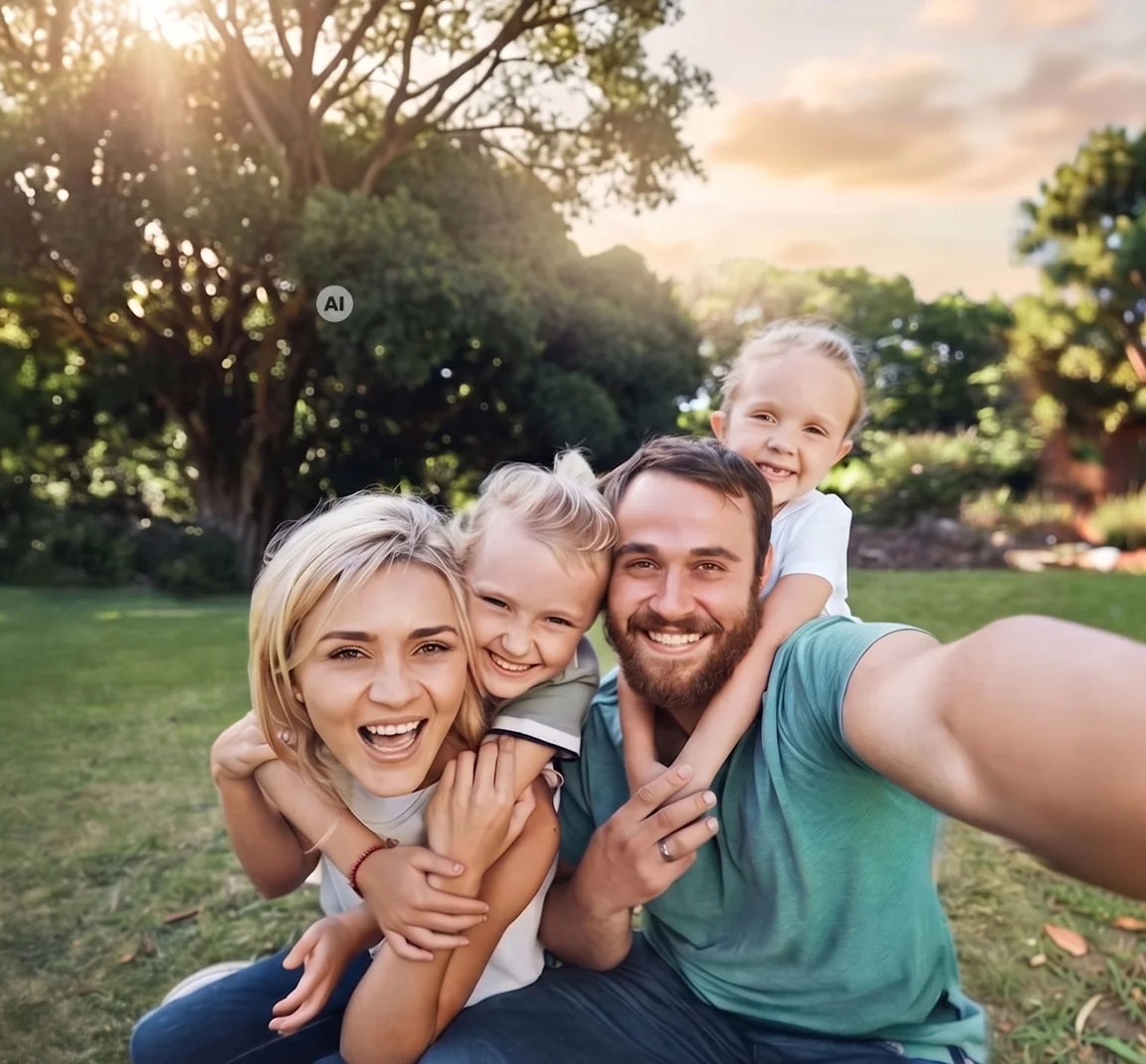 Family in nature