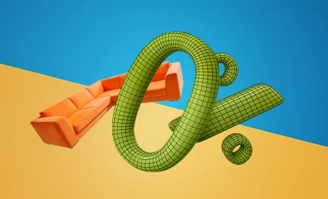 Оранжев ъглов диван с 0% лихва