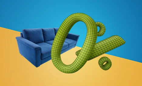 Диван на изплащане цвят нейви